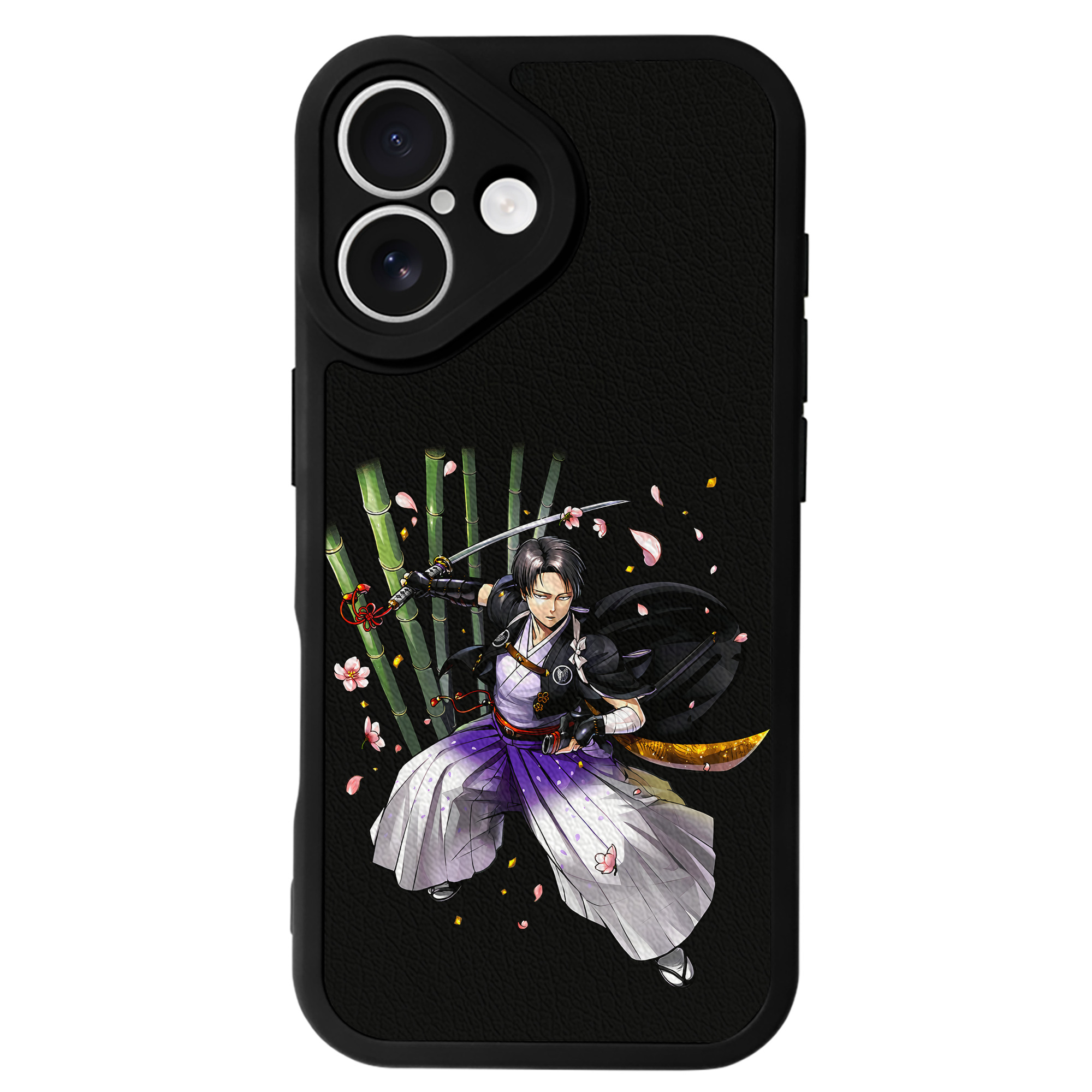 （画像用） 進撃の巨人 リヴァイ·アッカーマン Attack on Titan Levi Ackerman 【iPhone 16シリーズ対応】シリコンスマホケース（レザー調） 材質：シリコン